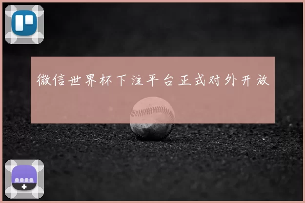 微信世界杯下注平台正式对外开放