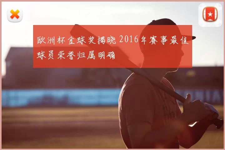 欧洲杯金球奖揭晓 2016年赛事最佳球员荣誉归属明确